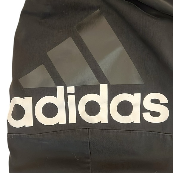 Adidas Baggy Jogger Sweatpants Black Spell Out Trefoil Logo Pockets 2XL XXL - Picture 2 of 14